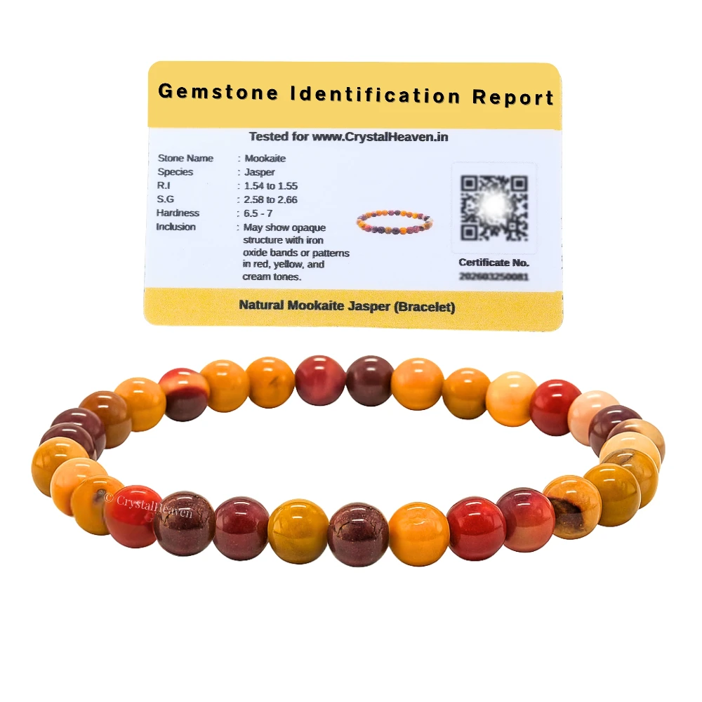 Mookaite Jasper Healing Crystal Bracelets - 6mm Beads