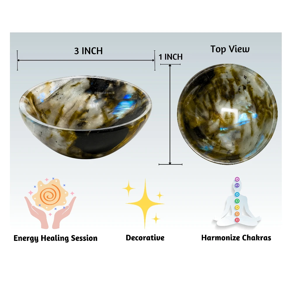 Labradorite Crystal Bowl - 3 Inch