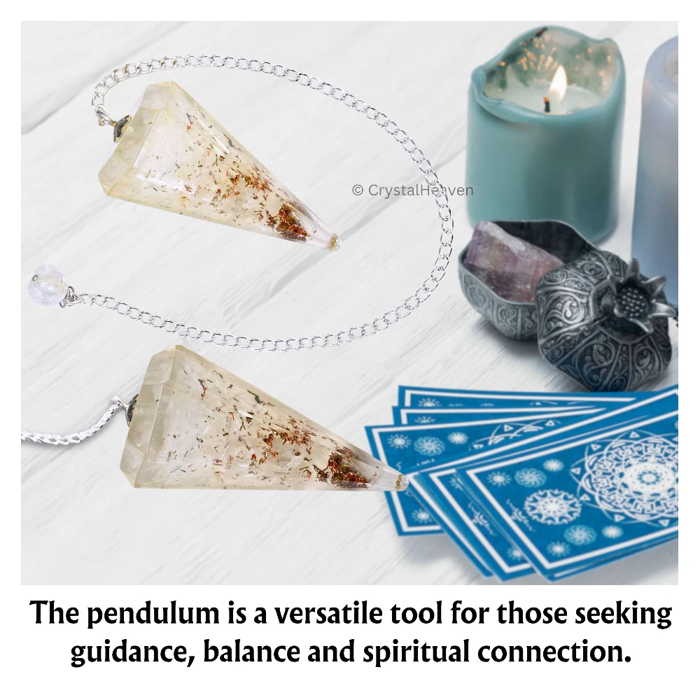 Selenite Crystal Orgone Pendulum