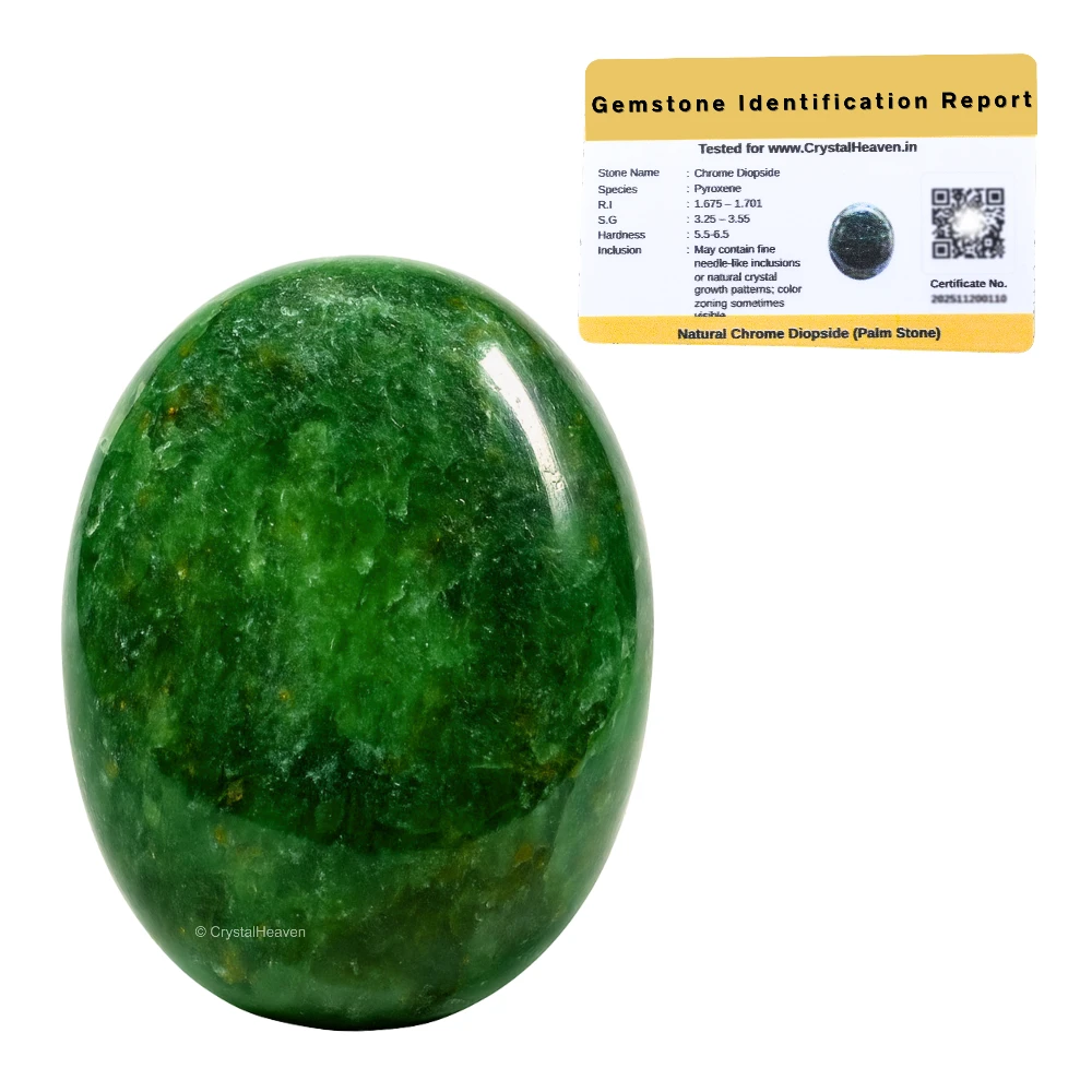 Chrome Diopside Palm Stone