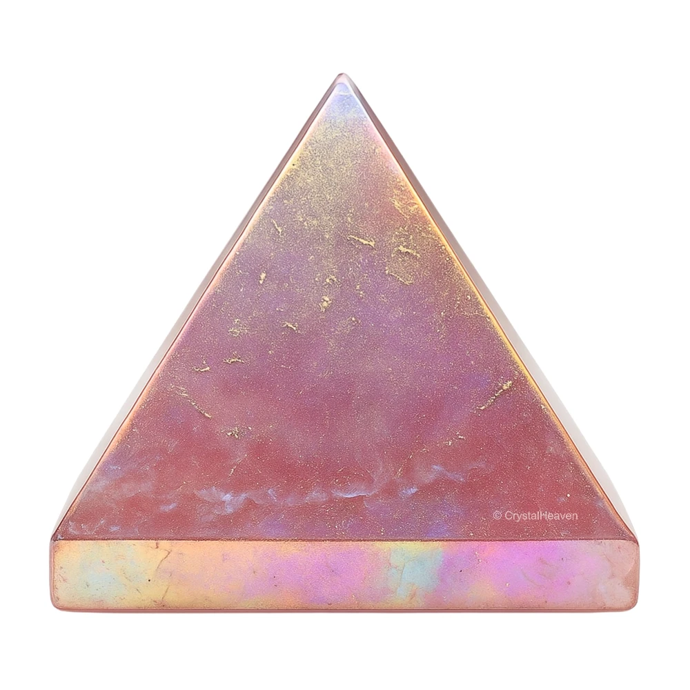 Angel Aura Rose Quartz Pyramid (2 Inch)