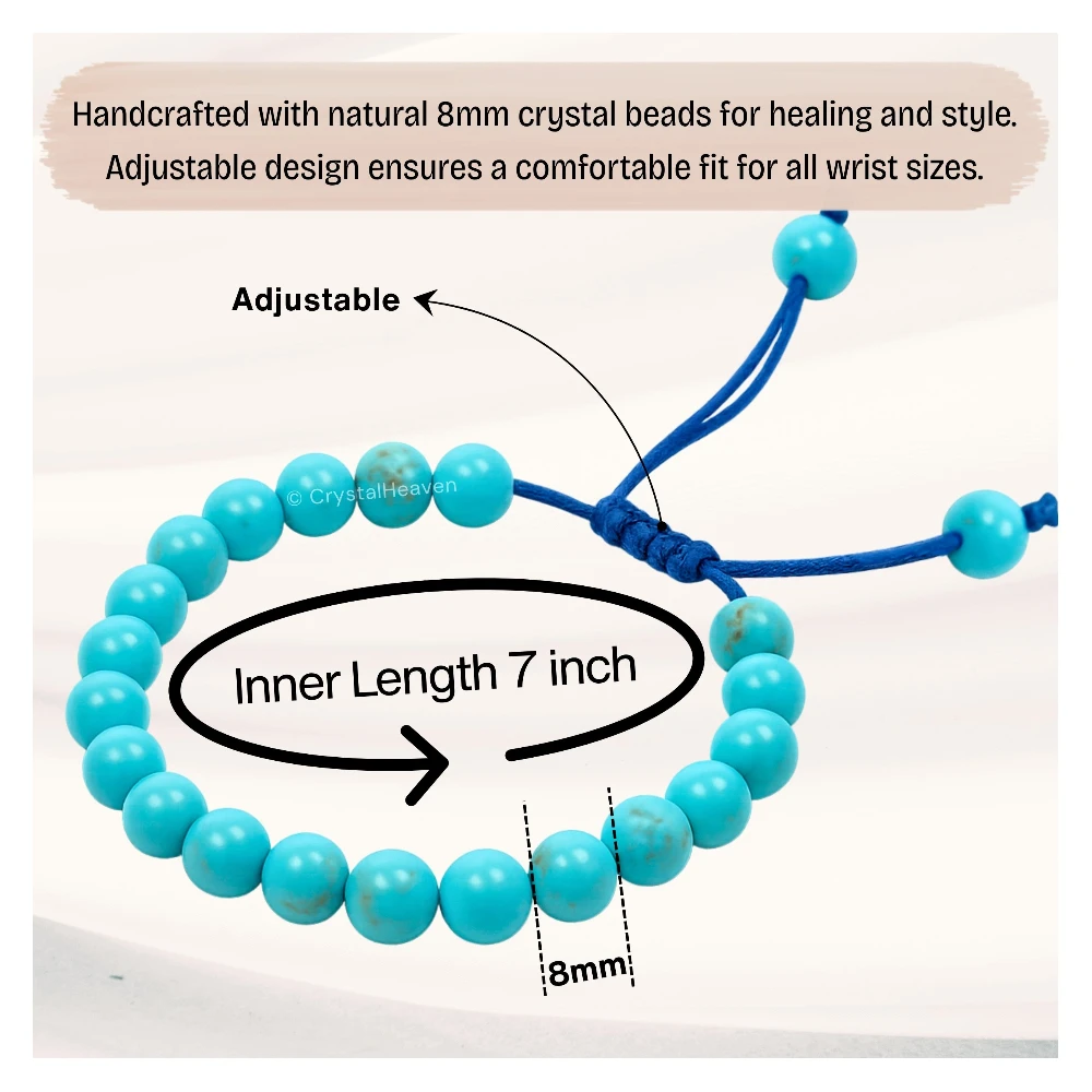 Magnesite Turquoise Bracelet (Adjustable)
