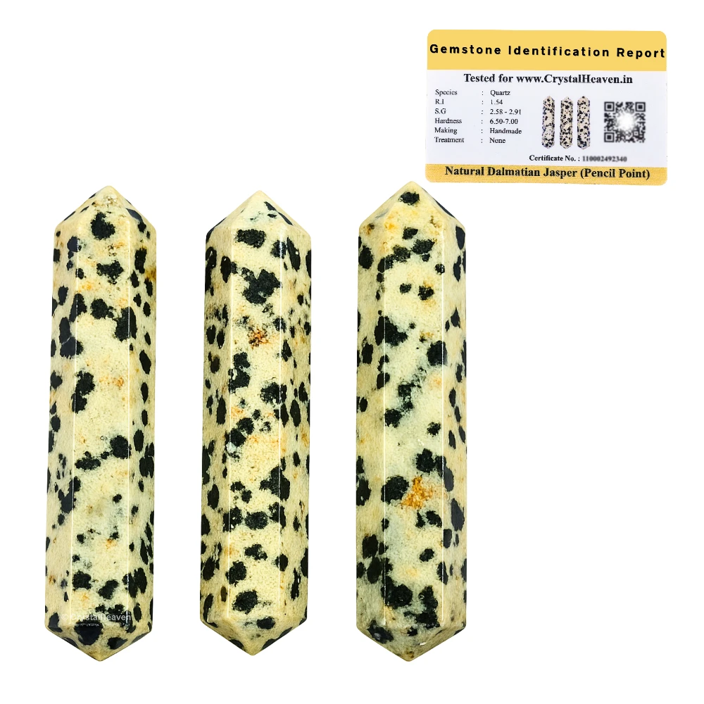Dalmatian Jasper Pencil Points (Double Terminated) (Set of 10)
