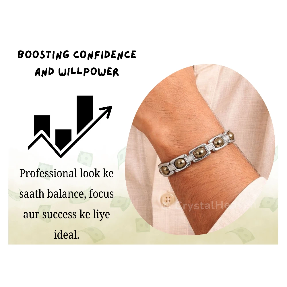 Pyrite Bracelet - Premium Silver Chain
