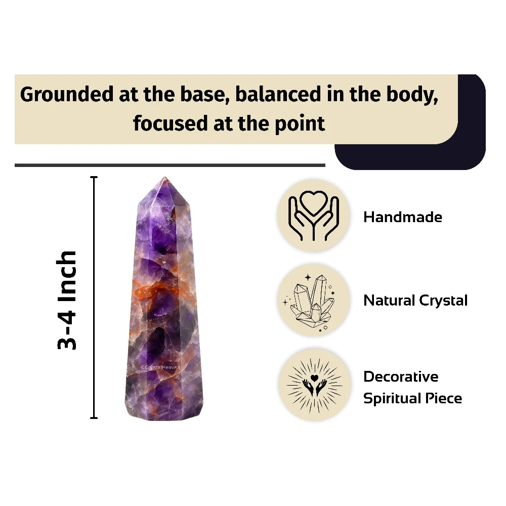 Amethyst Chevron Tower (3" to 4" inch)