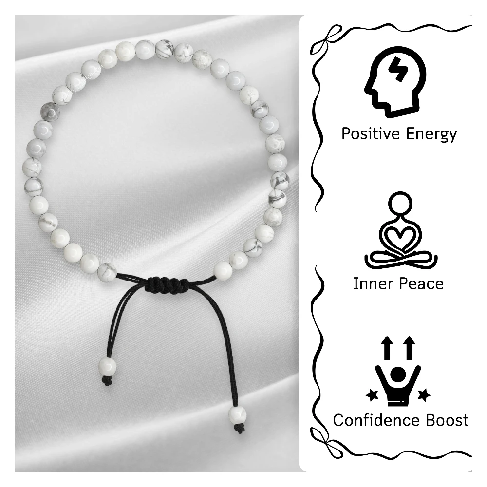 Howlite Anklet (Without Knot)