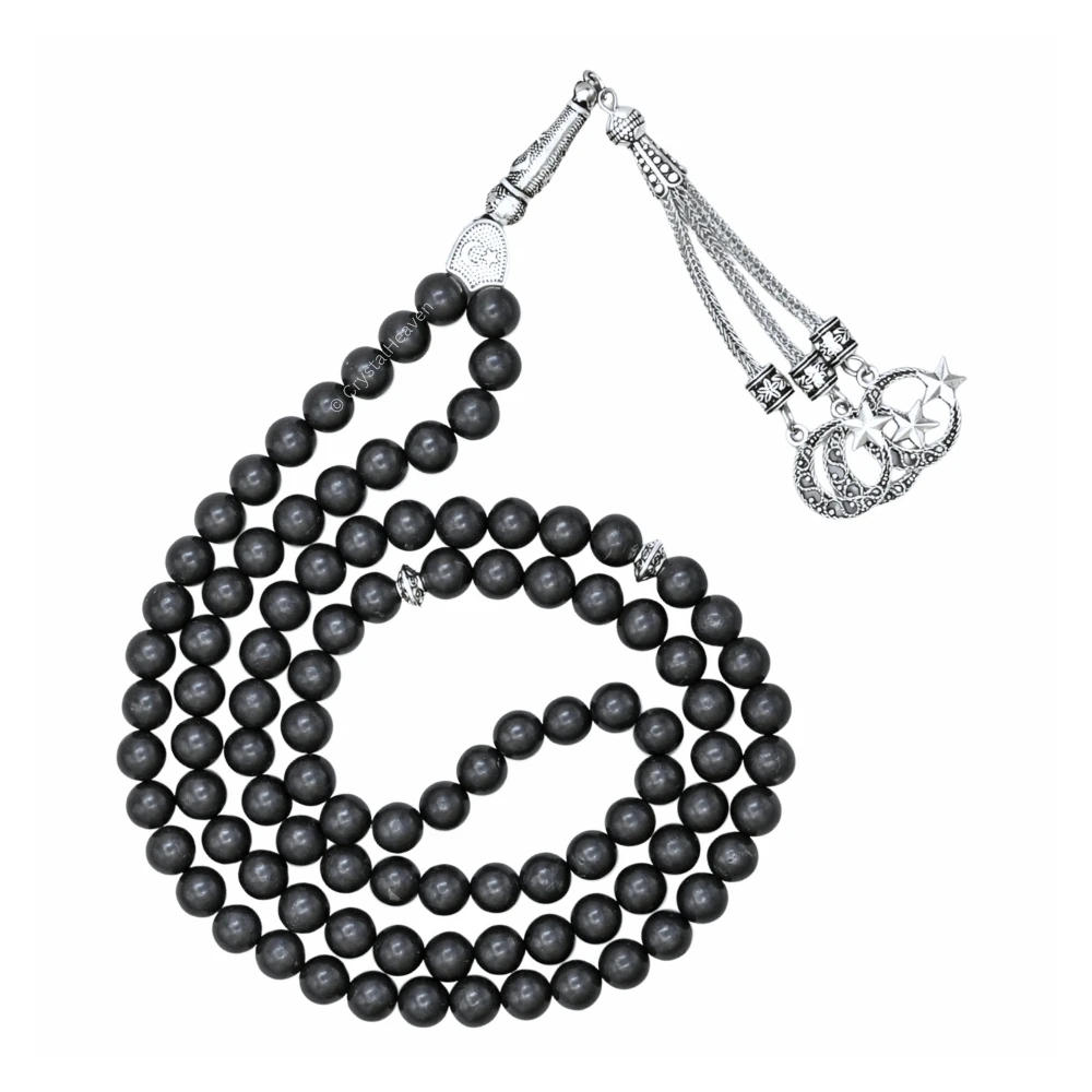 Shungite Crystal Tasbih (Silver)