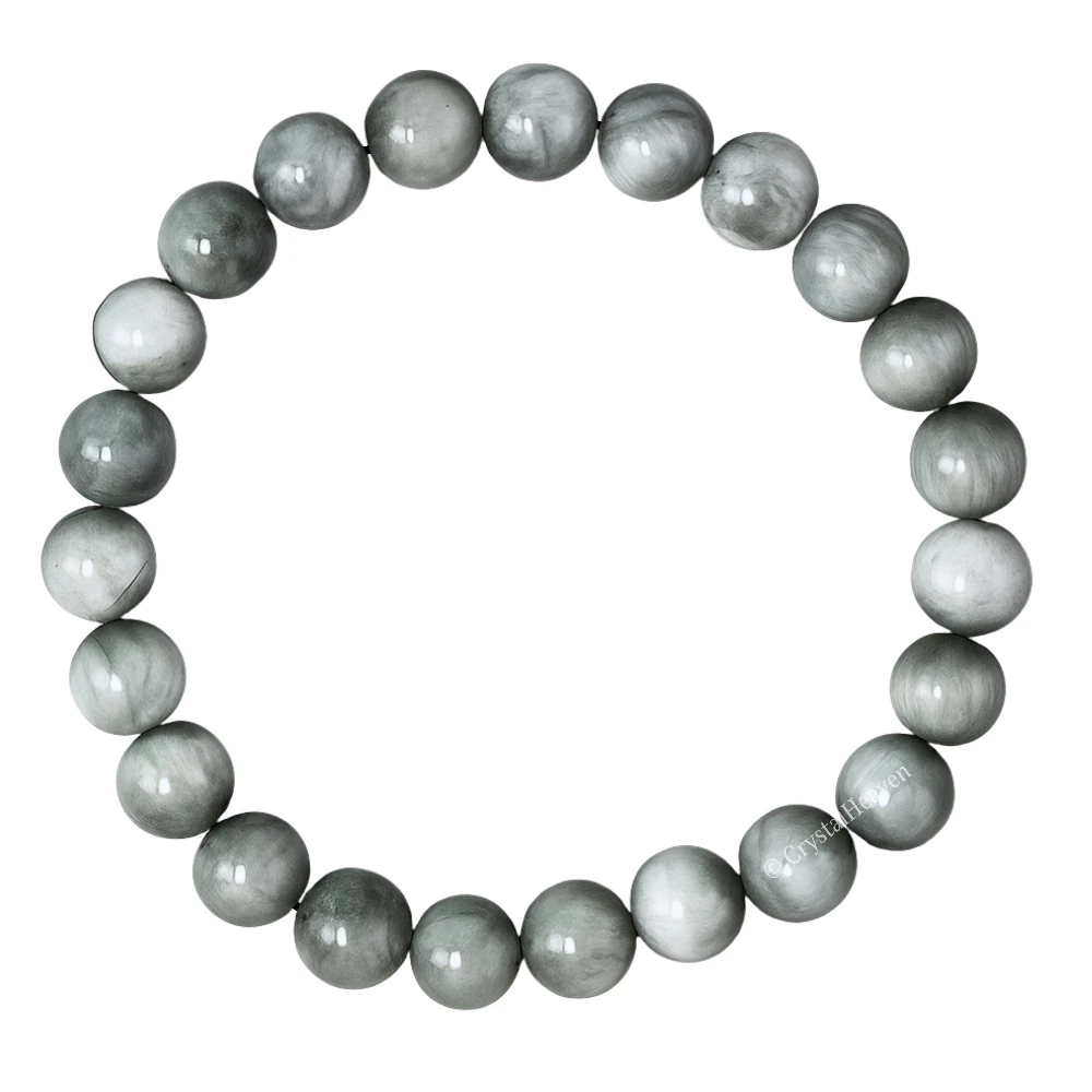 Grey Cats Eye Bracelet (Elastic)