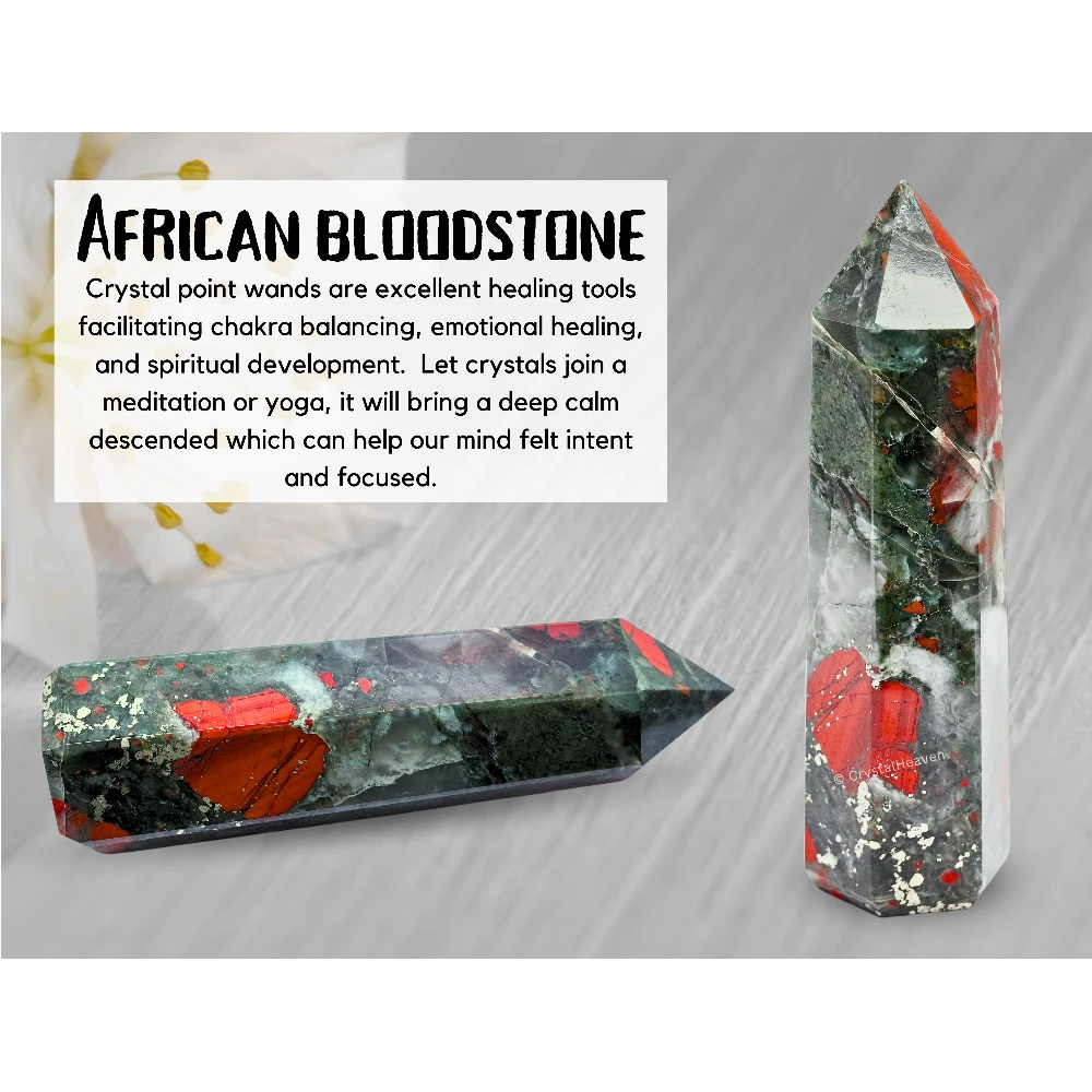 Large African Bloodstone Tower