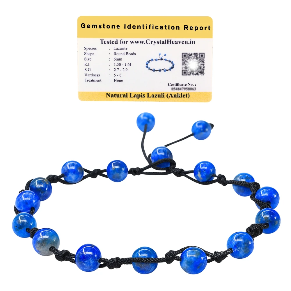 Lapis Lazuli Anklet (Hand Knotted)