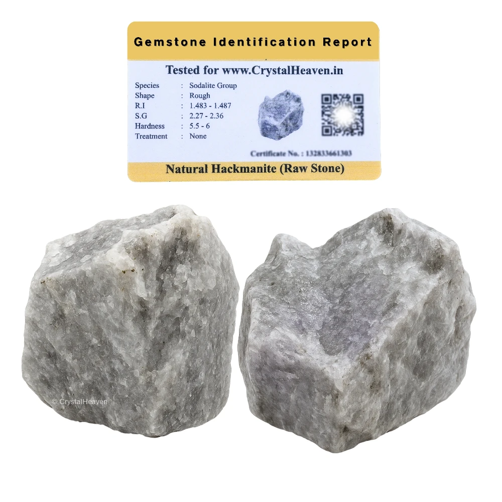 Raw Hackmanite Crystals (5 Pieces)