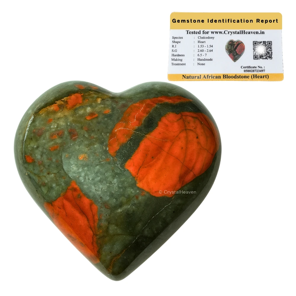 African Bloodstone Heart