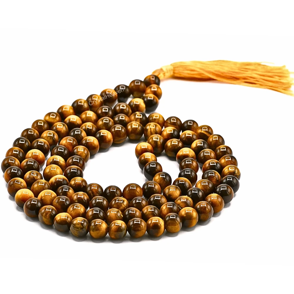Tiger Eye Japa Mala (Without Knot/8mm)