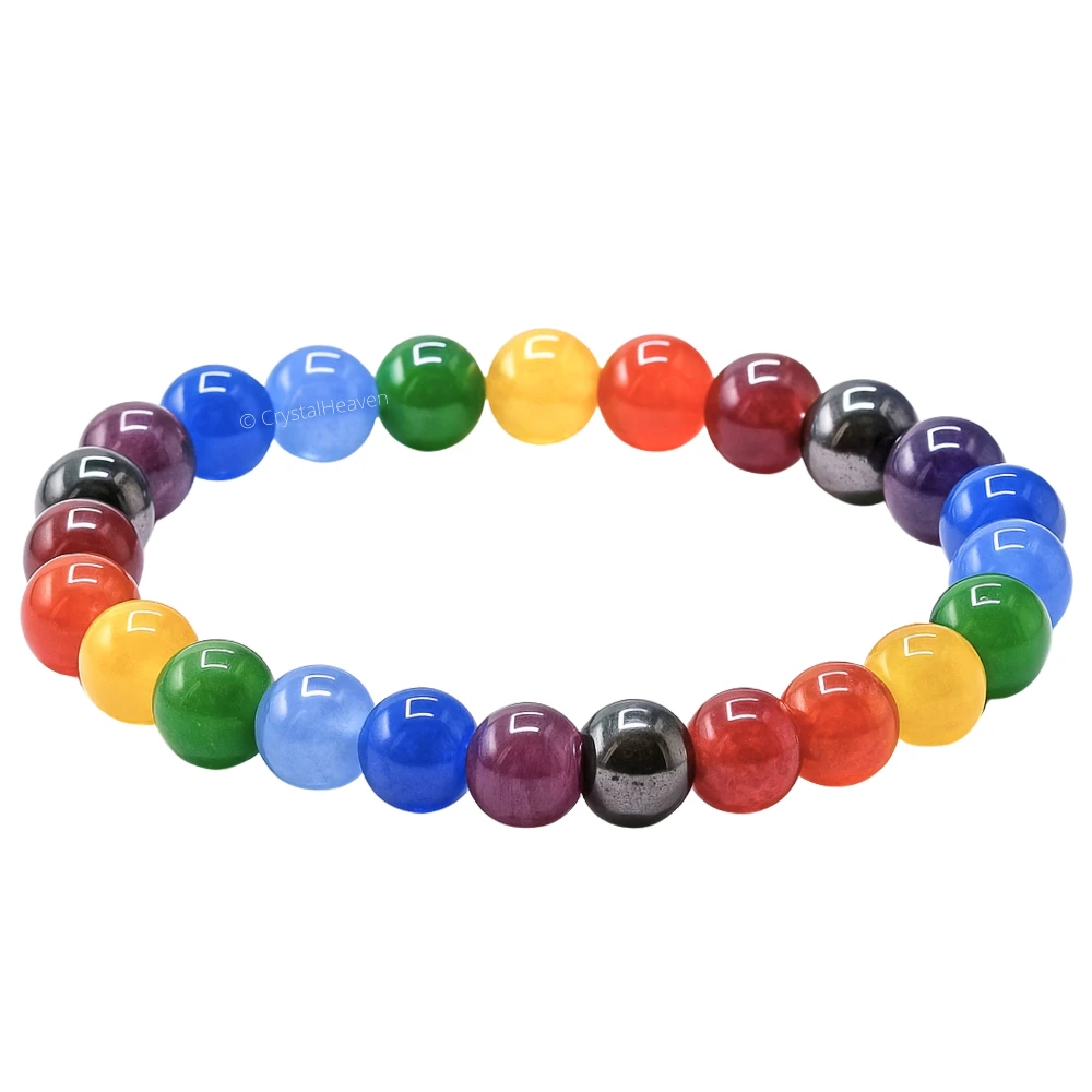 7 Chakra Quartz Bracelet (Elastic)