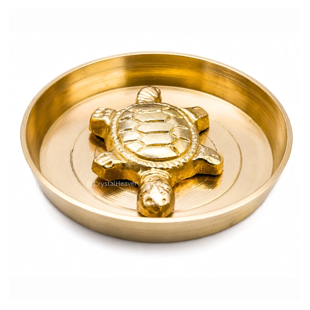 Premium Tortoise with Plate Bass Idol Figurine (75 Gram, 2 Inch)