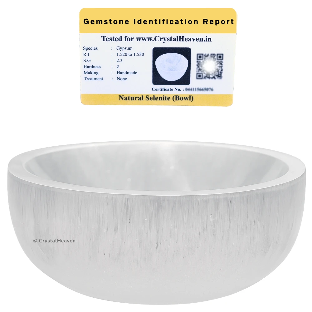 Selenite Crystal Charging Bowl - Round (4 Inch)