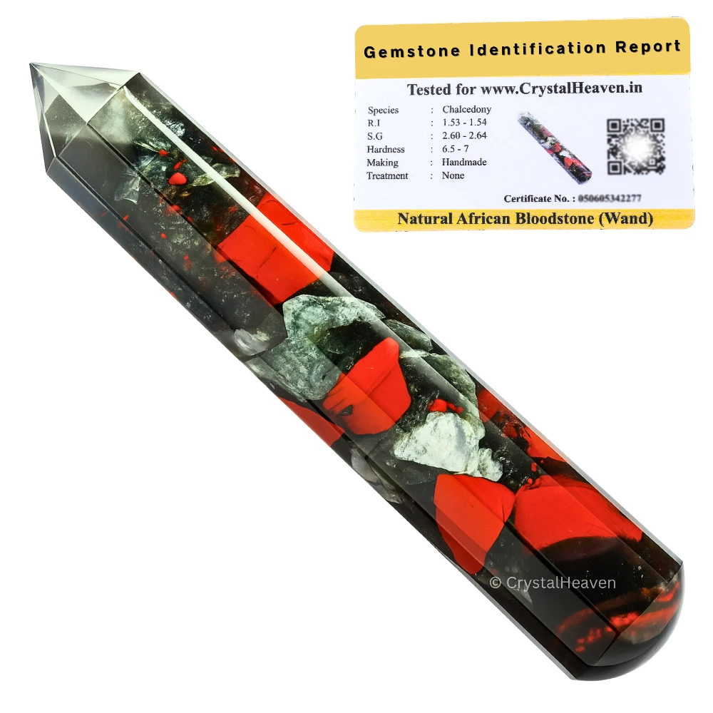 African Bloodstone Wand (Faceted)