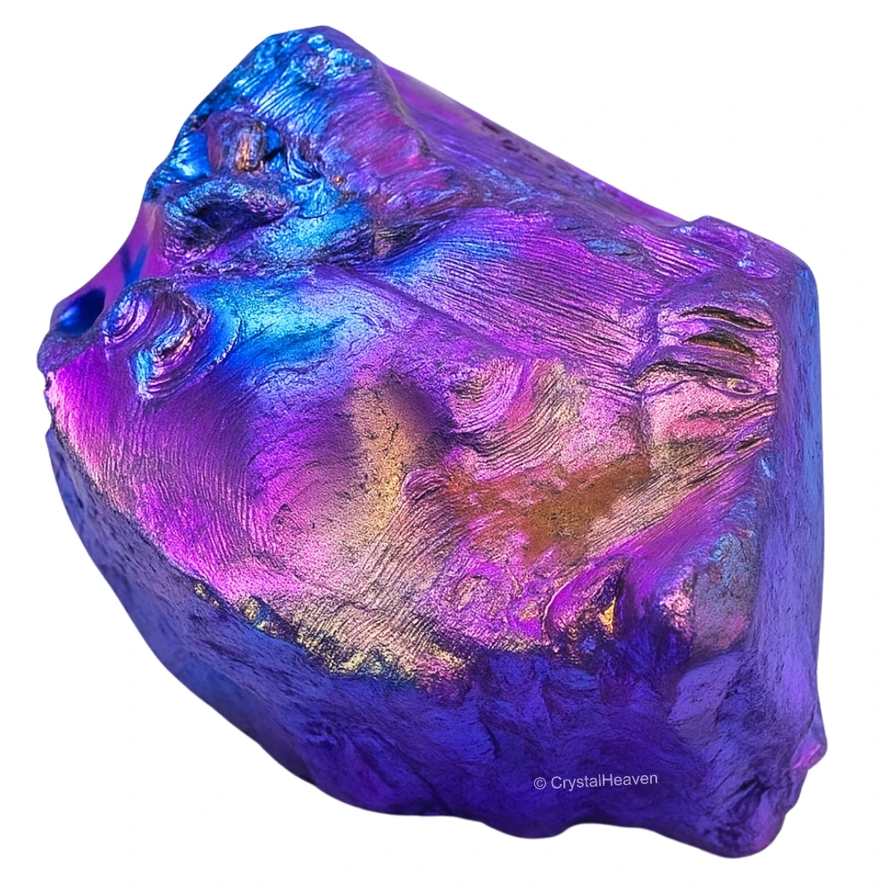 Raw Amethyst-Tanzine Aura Quartz Crystals (2 Pieces)