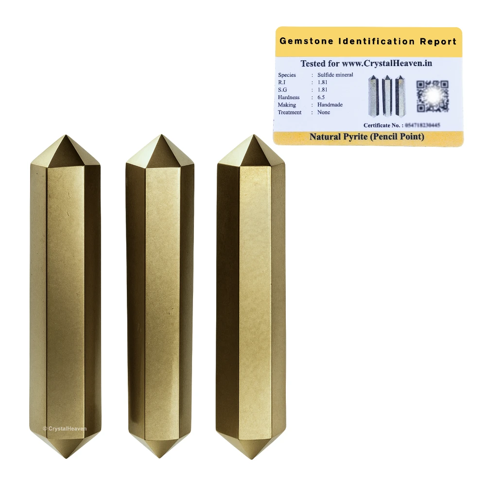 Pyrite Pencil Points (Double Terminated) (Set of 10)