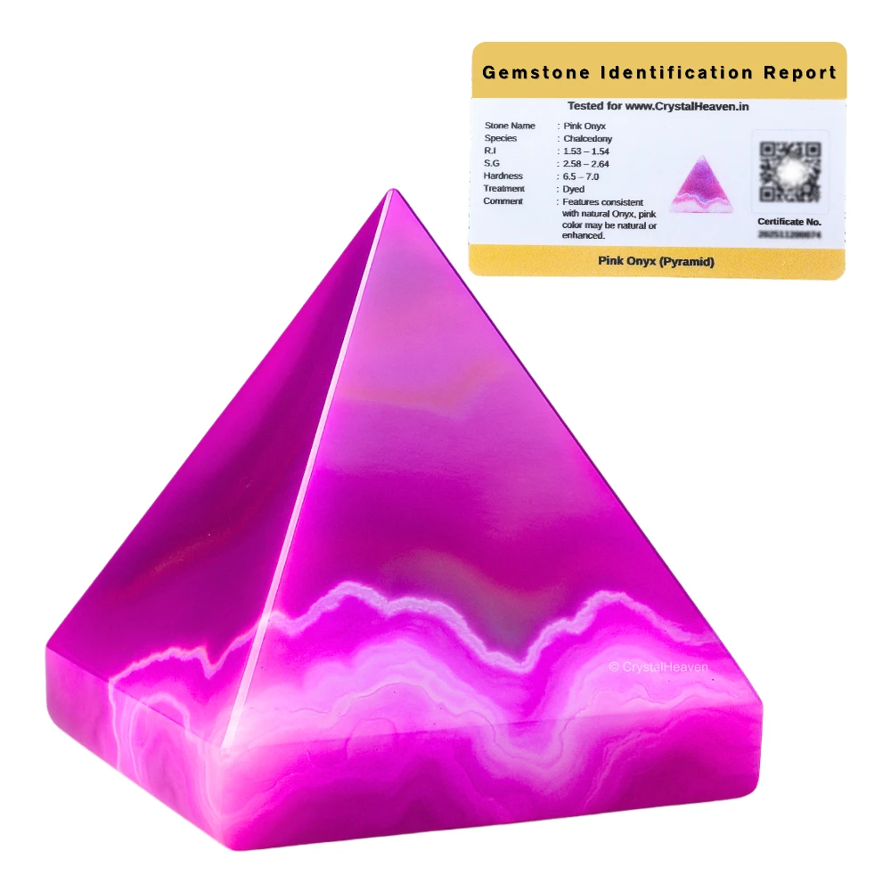 Pink Onyx Pyramid (1 Inch)