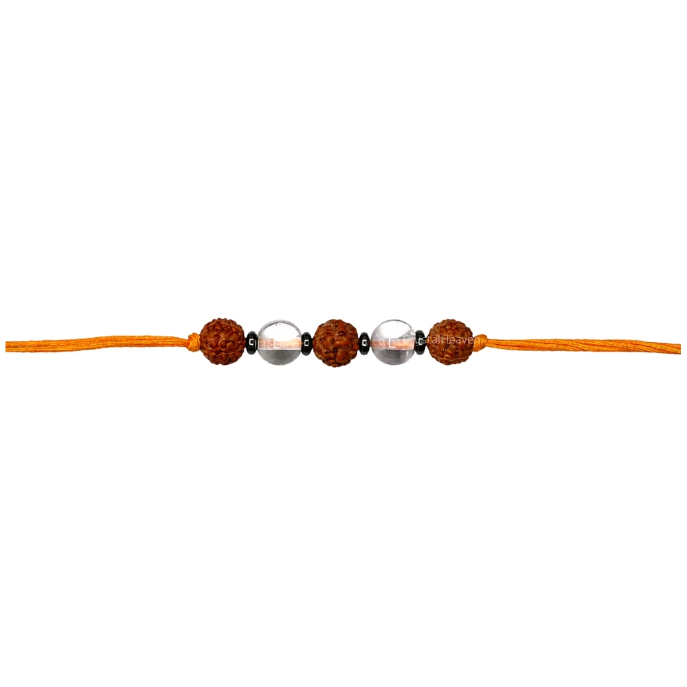 Rudraksha and Sphatik Rakhi for Brother (Set of 10)
