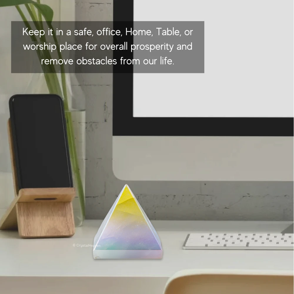 Angel Aura Quartz Pyramid (1.5 Inch)