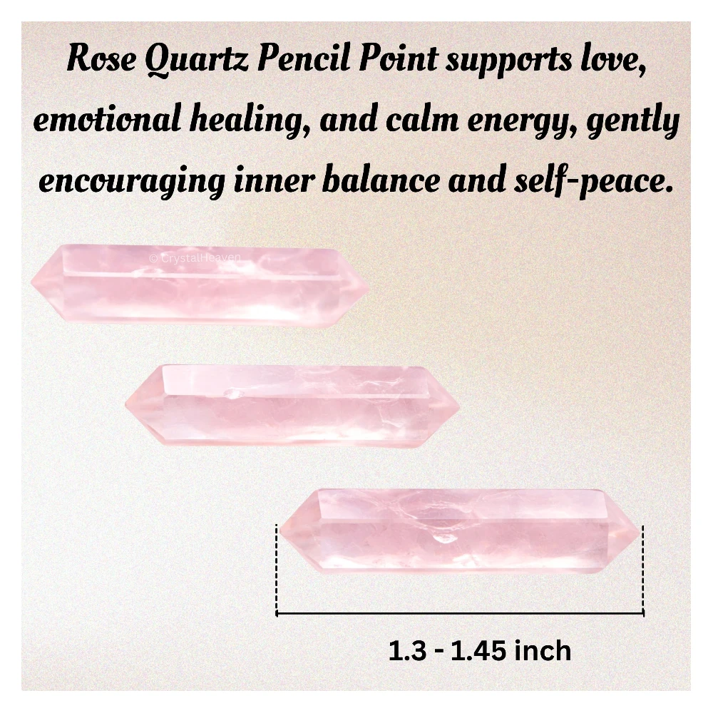 Rose Quartz Pencil Points (Double Terminated) (Set of 10)