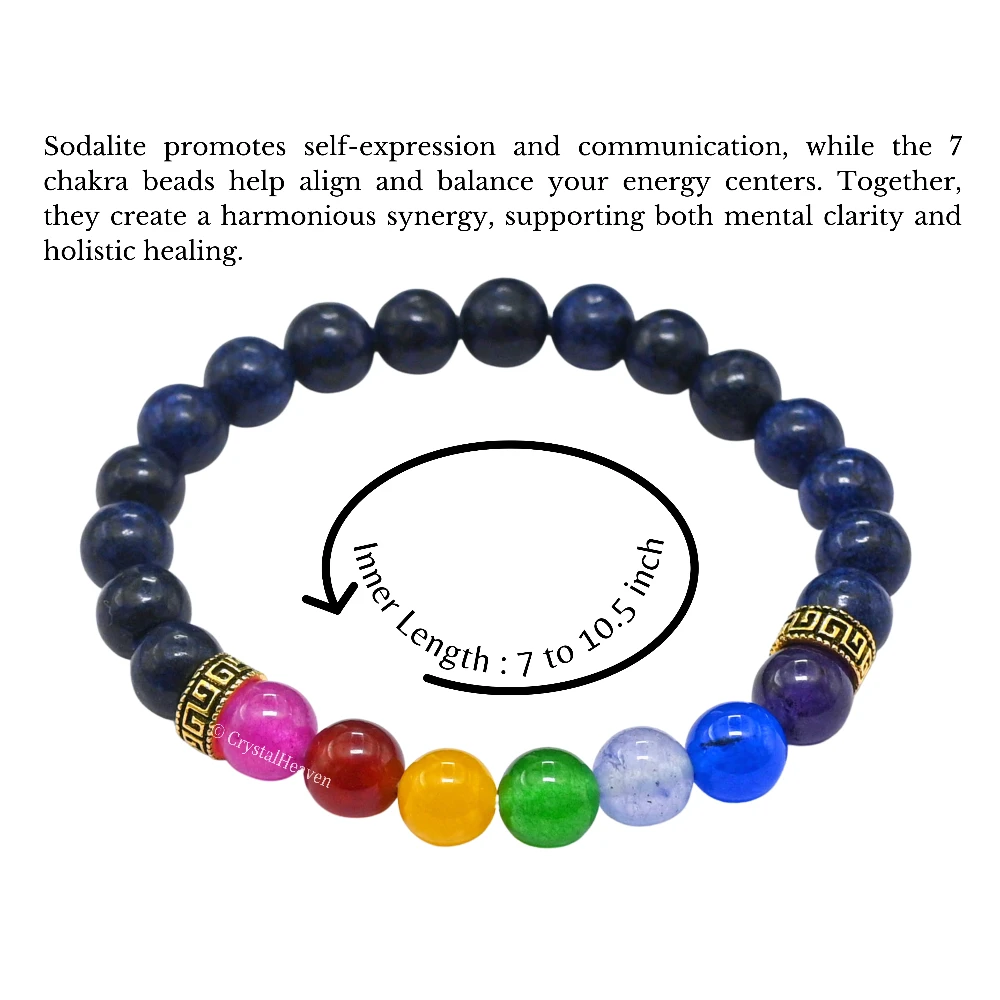 Sodalite Chakra Bracelet (Elastic)