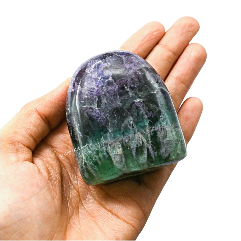 Multi Fluorite Standing Palm Stone (Large)