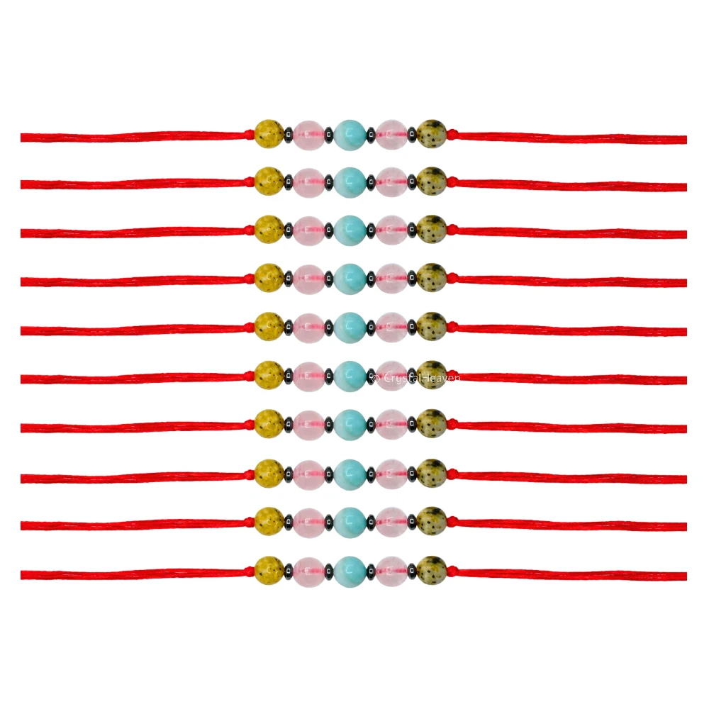 Love and Happiness Rakhi for Brother (Set of 10)