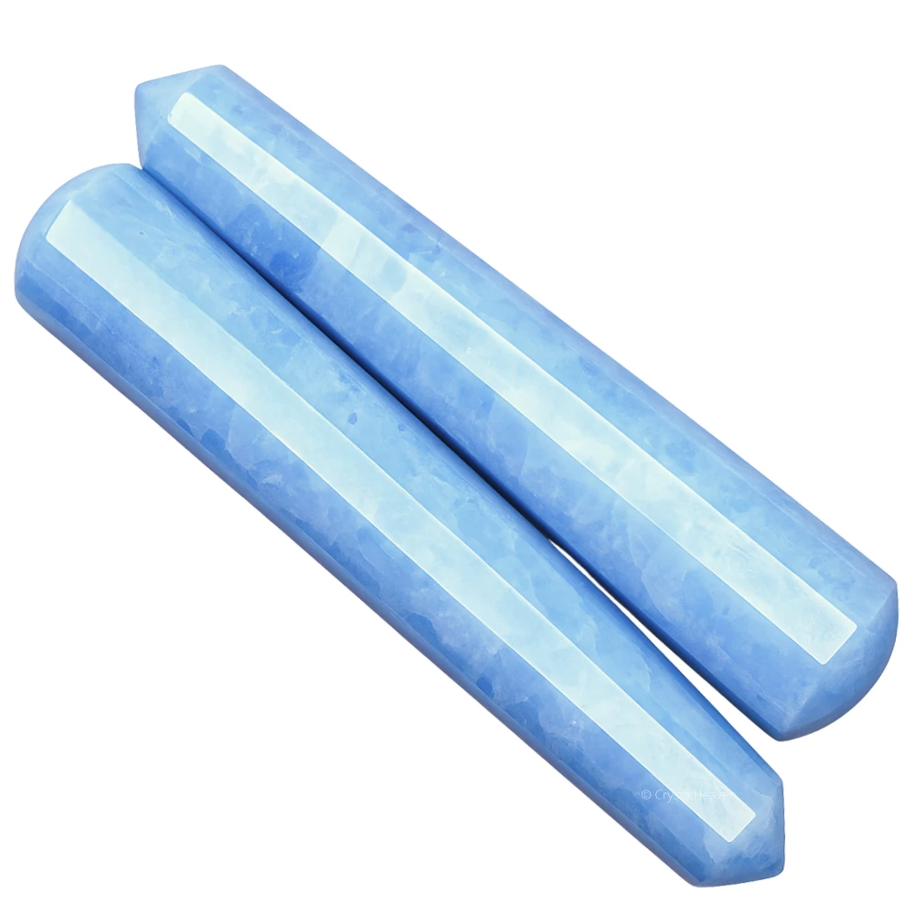 Blue Calcite Wand (Faceted)