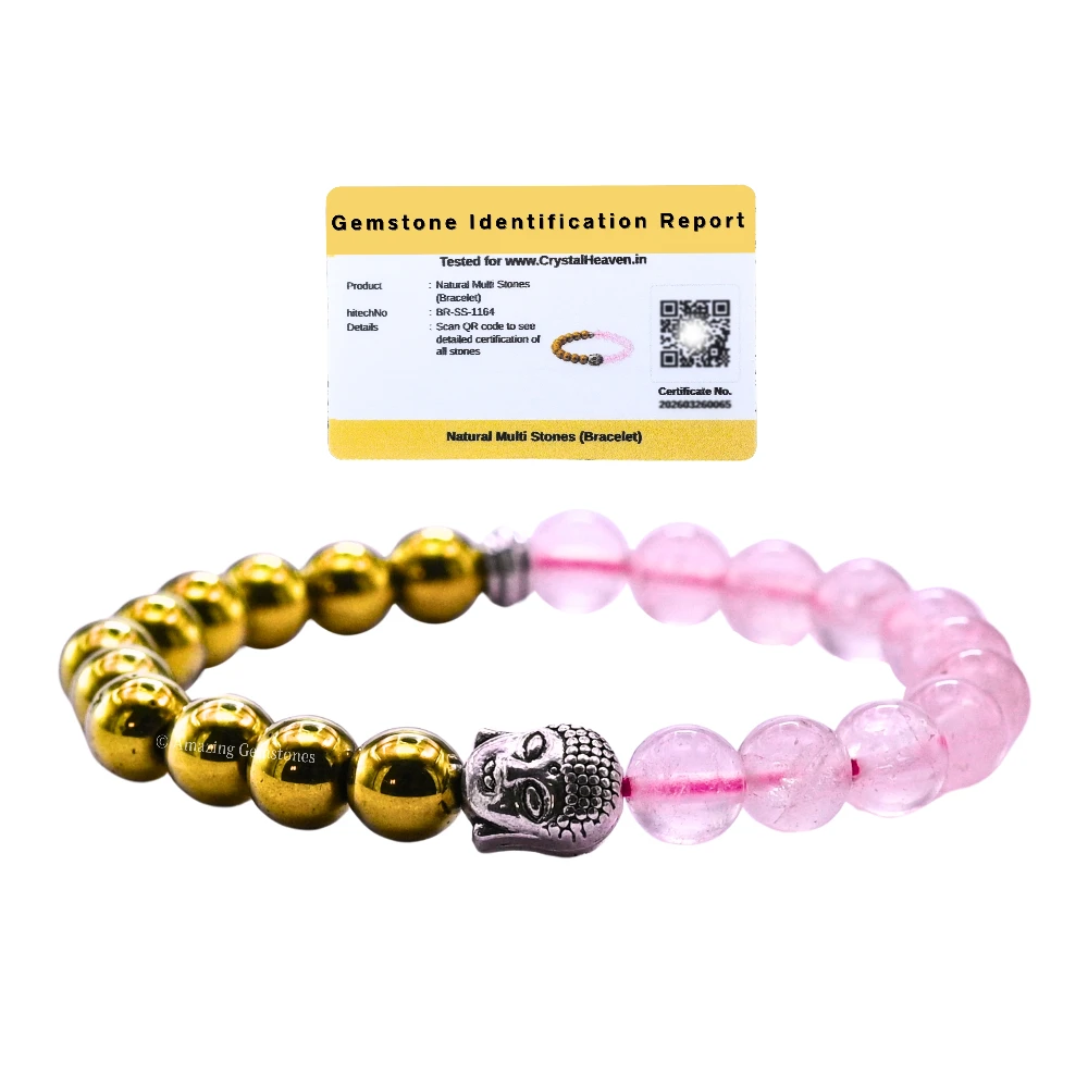 Love and Money Bracelet with Buddha Charm (Silver)