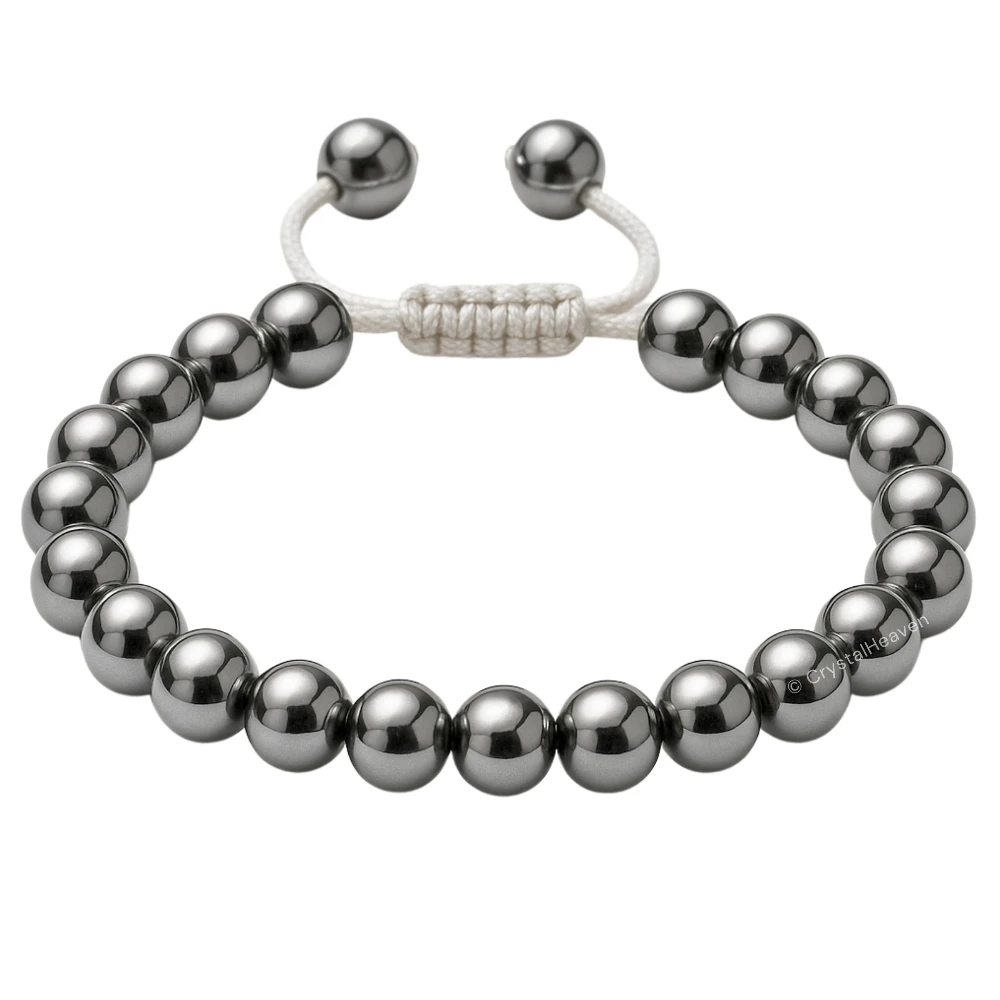 Silver Hematite Bracelet (Adjustable)