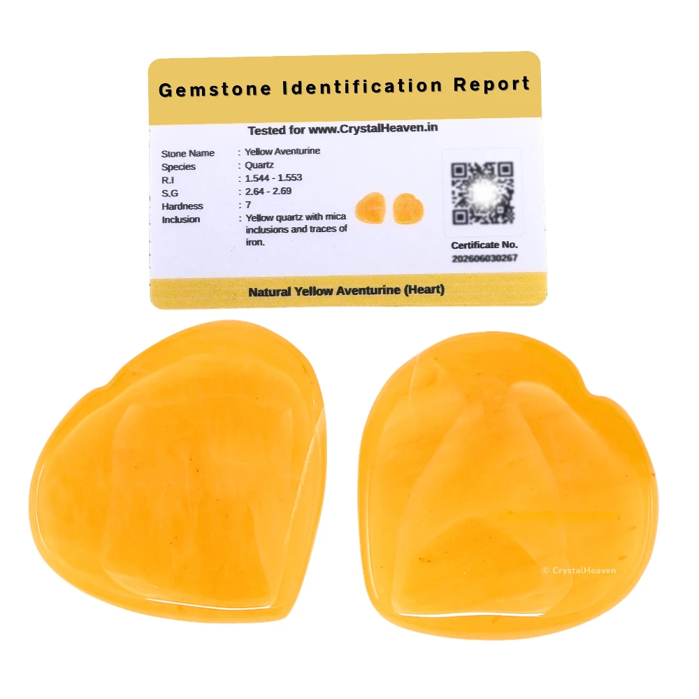 Yellow Aventurine Mini Heart (Pack of 2)