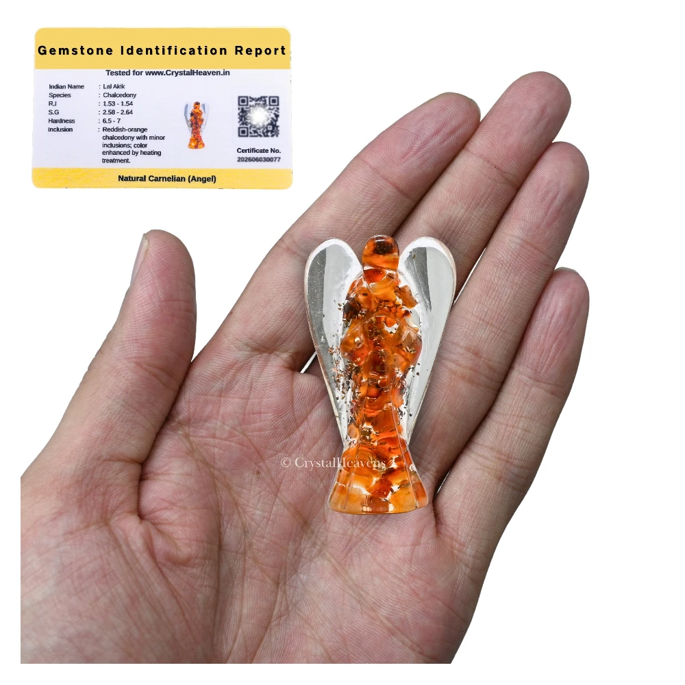 Carnelian Crystal Orgone Angel (2 Inch)