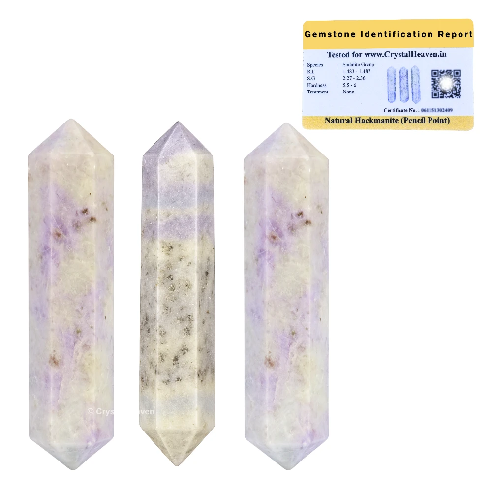 Hackmanite Pencil Points (Double Terminated) (Set of 10)