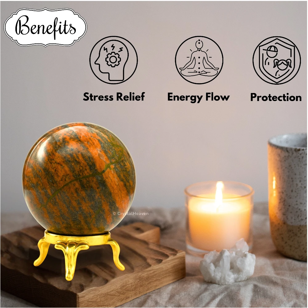 Unakite Sphere (1.5 Inch)