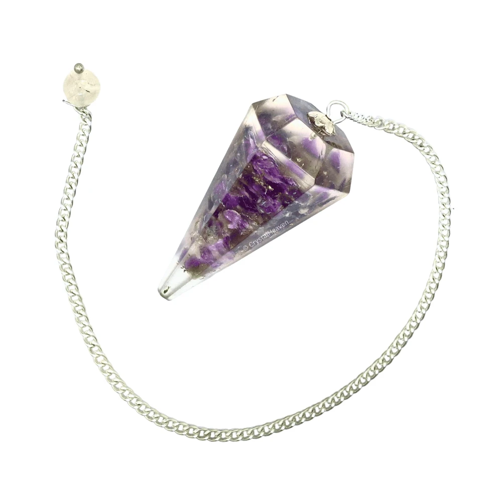 Amethyst Crystal Orgone Pendulum