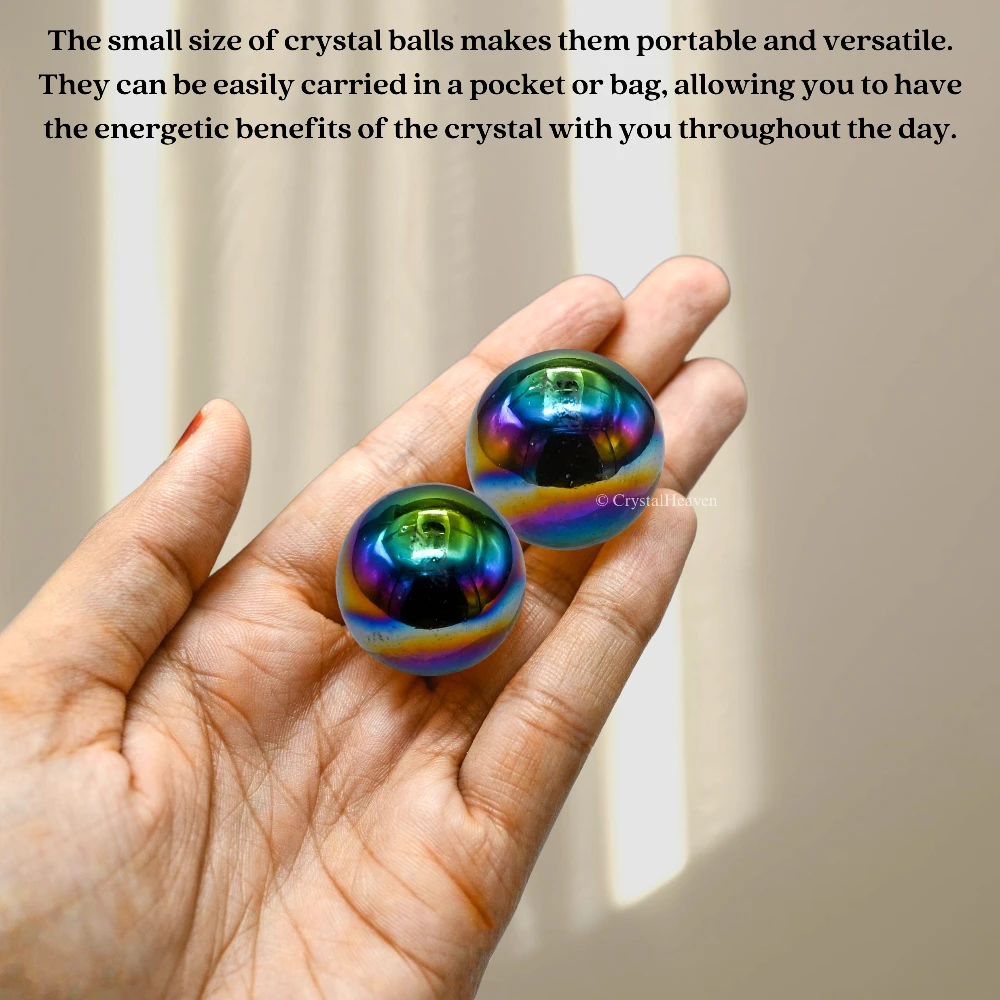 Titanium Aura Quartz Sphere (1 Inch)