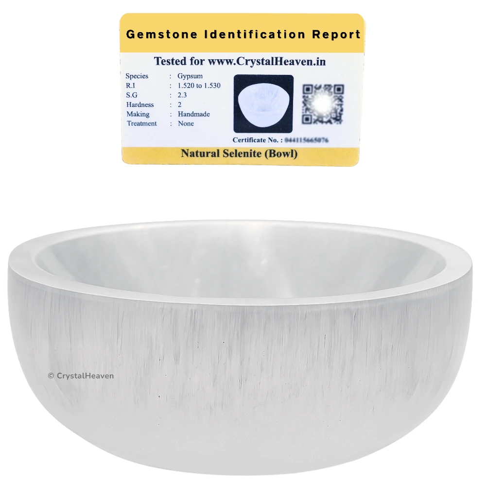 Selenite Crystal Charging Bowl - Round (3 Inch)