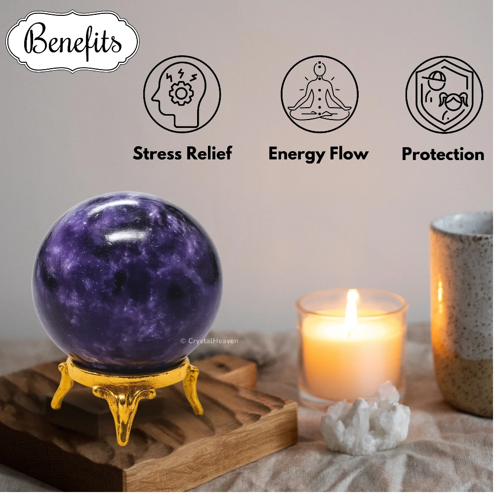 Lepidolite Sphere (1.5 Inch)
