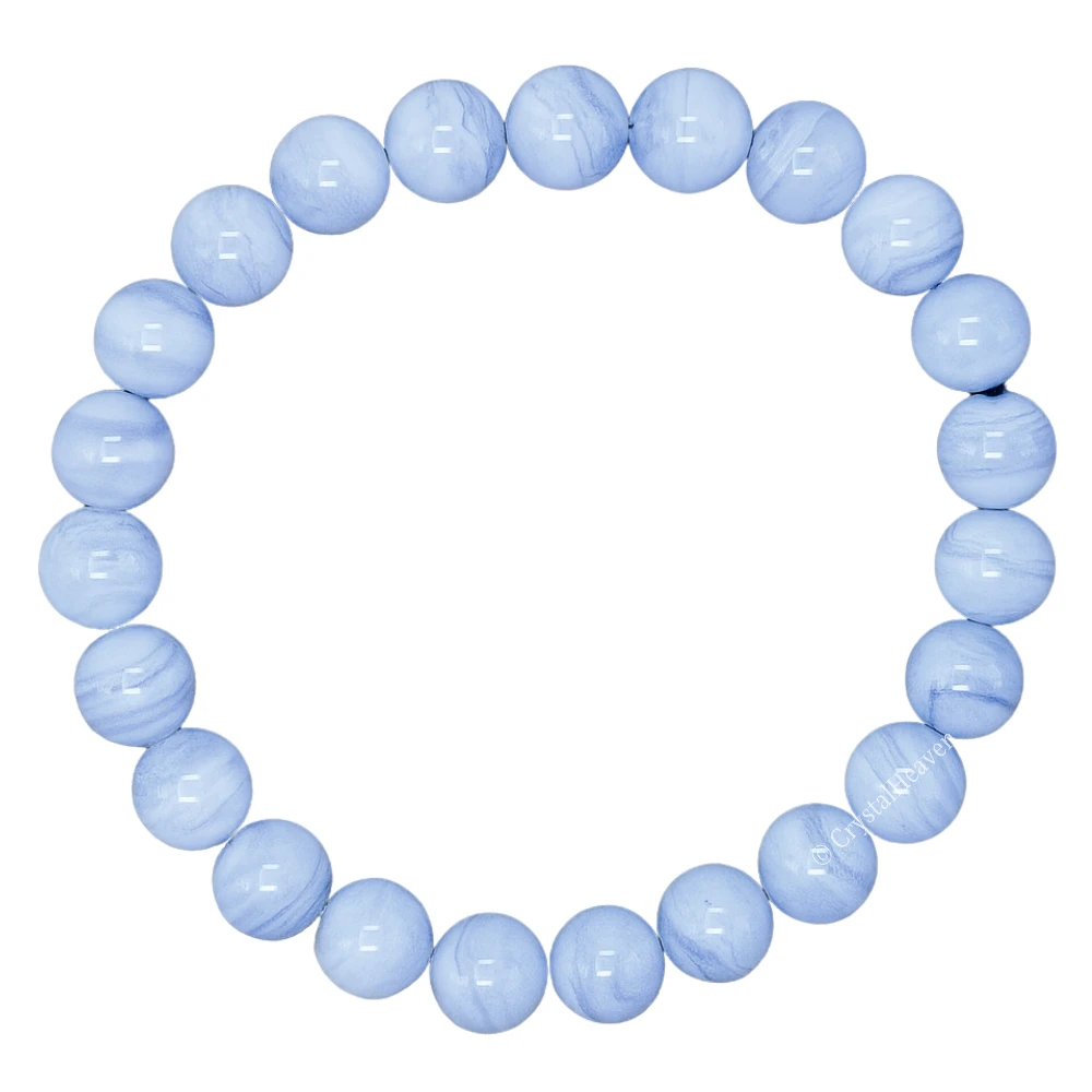 Blue Lace Agate Bracelet (Elastic)