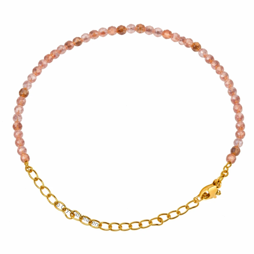 Golden Moonstone Bracelets - 2mm Faceted Beads (Gold)