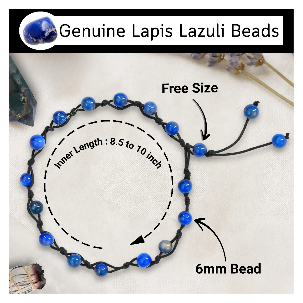 Lapis Lazuli Anklet (Hand Knotted)