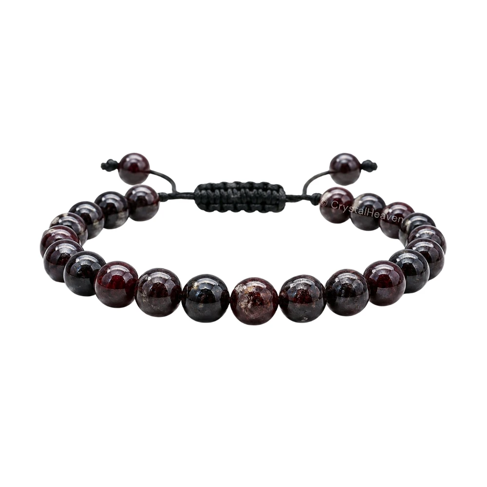 Black Garnet Arfvedsonite Bracelet (Adjustable)
