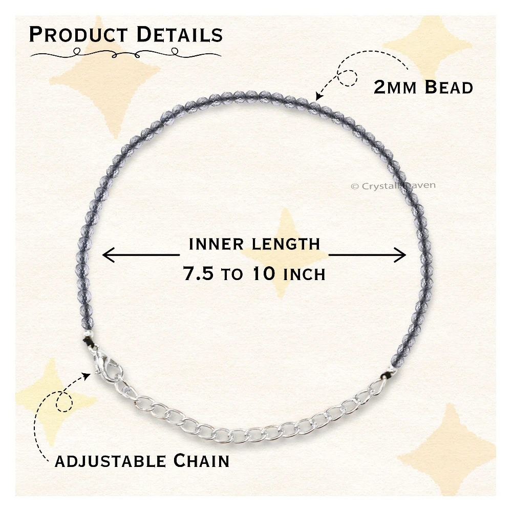 Labradorite Bracelets - 2mm Faceted Beads (Silver)