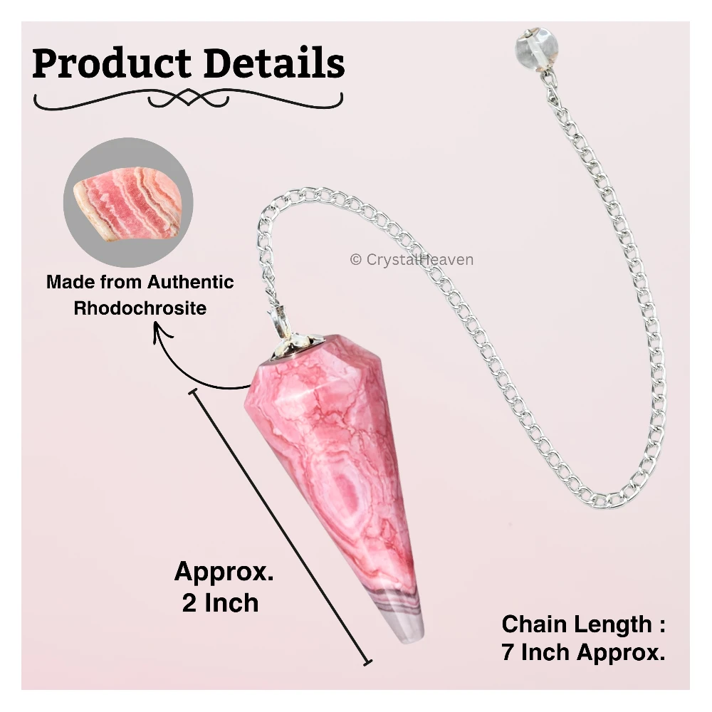 Rhodochrosite Pendulum