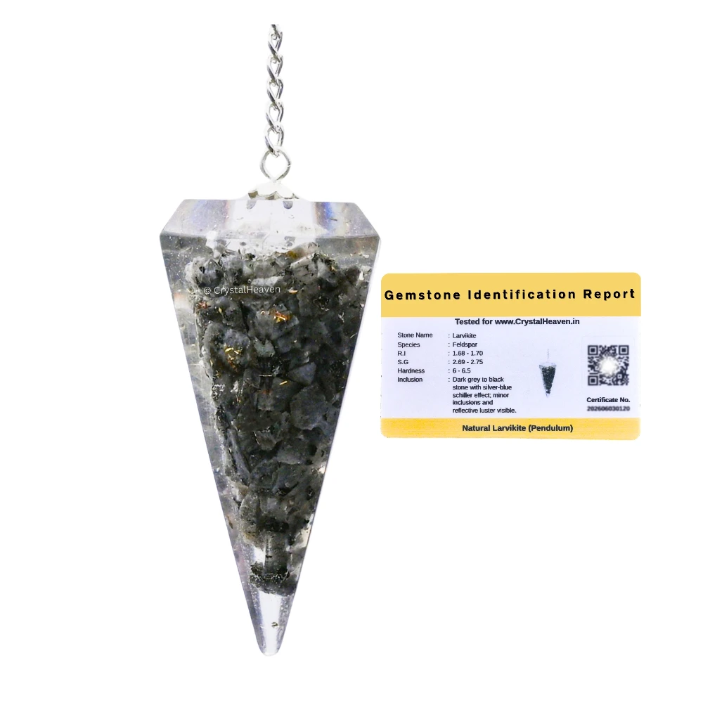 Larvikite Crystal Orgone Pendulum