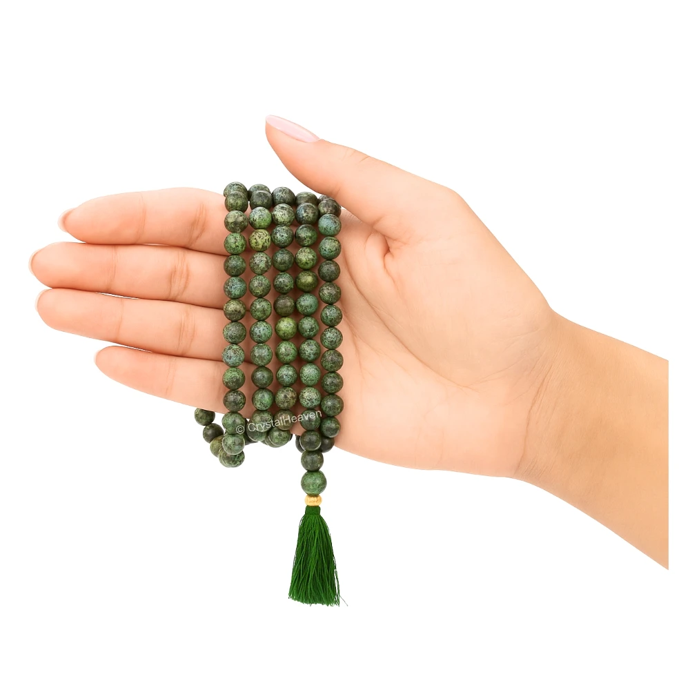 African Turquoise Japa Mala (Without Knot)