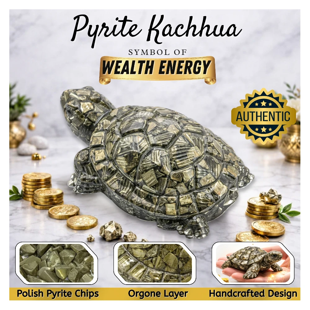 Natural Pyrite Tortoise Kachhua (2.7 Inch)